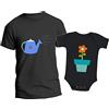 t-shirteria - Coppia Maglietta e Body intimo da giorno Neonato - Idea Regalo per Festa del Papà - T-shirt Padre e Figlio a Manica Corta, 100% Cotone, Leggera e Traspirante