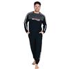 GIVOVA Tuta Completa Uomo In Caldo Cotone In Vari Modelli, Pigiama Lungo Maschile (2XL (52), GI547 NERO)