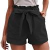 KOEMCY Pantaloncini Donna Eleganti Vita Alta Casual Pantaloncini Sportivi Pantaloncini Fitness con Tasche Pantaloncini da Yoga Corsa Palestra Jogger Sport Estivi (Nero,M)