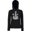 Bughyprint Felpa con Cappuccio Donna Sfera EBBASTA 2026 Black And White Edition TIRATURA Limitata