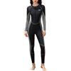 BEACHKINI Costume da Bagno Intero, Maniche Lunghe, Muta da Surf a Gamba Intera, Rash Guard, Muta da Immersione per Donna,Grigio Scuro,EU44