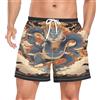 Niigeu Classica Nuvola del Drago Giapponese Costume da Uomo Bagno Pantaloncini da Surfe Costumi Spiaggia Calzoncini