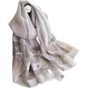 LumiSyne Sciarpa Di Seta Di Gelso Foulard Chiffon Donna Delicato Ricamo Di Rosa Tulle Trasparente Leggero Morbido Sciarpa Lunga Scialle Di Protezione Solare Stole Primavera Autunno