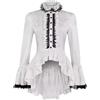 Generico Cosplay Costume da Pirata Camicetta da Donna Gotica Rinascimentale,Costume da Camicia Medievale retrò,Cappotto con Pizzo,Uniforme,Moda