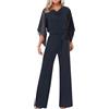 IQYU Pigiama da donna, 4 pezzi, in raso, set sexy, a maniche lunghe, larghe, da notte, in seta, elegante, biancheria da notte