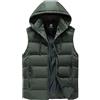 Generico Gilet Trekking Uomo Invernale Leggero con Cappuccio Giubbotto Smanicato Giacca Trapuntato Corto Gilet Senza Maniche Imbottita Giubbino Piumino Smanicato