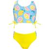 SHEKINI Costume Ragazze Due Pezzi Bikini Sportivo Vest Bello Stampa Vintage Costumi da Bagno Bambine Due Pezzi Ragazze Set Bikini Stile per 6-14 Anni（Giallo A，8-10 anni）
