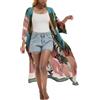 Getitsoon Costume da bagno da donna, estivo, stile boho, ampio, kimono, cardigan, costume da bagno, Foglia di Alocasia, Taglia unica