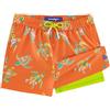 maamgic Costume da Bagno per Bambini, Delicato sulla Pelle, Ecologico, ad Asciugatura Rapida, Pantaloncini Corti da Nuoto 2 in 1, con Compressione e Tasche con Coulisse Regolabile, Giallo Brillante