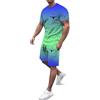 Generic Tuta Estiva Uomo Leggeri Due Pezzi Set da Vacanza Maniche Corte Completo Oversized Manica Corta Sportivo Completino Palestra Ginnastica Estivi Fitness Traspirante