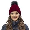Vivisence Cappello Invernale da Donna con Pompon Realizzato in Filato Morbido E Caldo con Fodera Interna in Pile Antistatico vestibilità Comoda Ideale per l'inverno, Marrone,Taglia Unica