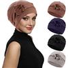XEPST 4 Pezzi Chemioterapia Cappello da Donna Turbante Bandana di Chemio Dormire Berretto Beanie per Donne Affette da Alopecia e per Pazienti Oncologici