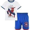 Disney Spider-Man - Set da ragazzo, maglietta a maniche corte, 100% cotone, set sportivo, stile Avengers, taglie 98-128, comodo, estivo, Marvel, pantaloncini