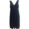 Tramonte Camiciola da Notte, Spalla Larga, Corta, con Pizzo macramè, in Tessuto Viscosa, Bellissima, Venere, Abitino (L/XL, Blu)