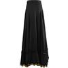 RUNQHUI Gonna Flamenco spagnola da donna, gonna lunga swing, altalena, vestito da danza del ventre costume da ballo da salotto, gonna latina, Nero , L