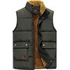 WOXIHUAN Gilet Invernale da Uomo Foderato Caldo in Pile Smanicato Piumino Caldo Invernale Gilet Imbottito Trapuntato Antivento Giacca Senza Maniche Con Cappuccio Giubbotto da Lavoro