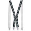 Zukunftsenkel Bretelle con motivo a stella alpina, larghezza 3,5 cm, forma a X, stella alpina, 4 clip forti da uomo, donna, pantaloni da sci, pantaloni da lavoro, pantaloni da lavoro, elasticizzati, a