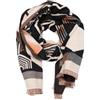 QUEEN HELENA Sciarpa Invernale Morbida Stola Coprispalle con Fantasia Casual Donna SC204 (Nero, Taglia Unica)
