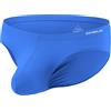 ZUOLAIYIN Slip da uomo con tasca per aumentare il rigonfiamento intimo da uomo slip Enhancer sexy nylon comodo, Blu(8273), L
