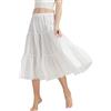BEAUTELICATE Sottogonna Donna Cotone Corta Lunga Antistatico Retro Sottoveste con Pizzo Mezza Gonna per Abiti Nero Bianco Blu
