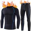 ZDQ Intimo Termico Uomo Inverno Sci Intimo Set Caldo Traspirante Funzionale Intimo Sci Corsa Ciclismo Nero XL