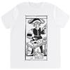 PRO' line Dshirt14 T-Shirt Donna Tarot De Marseille Le Bateleur - Tarocchi Il Bagatto in Cotone Bio - Earthpositive & Vegan Approved - Handmade (IT, Testo, L, Plus, Regular, White)