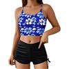 RYTEJFES Costume Donna Due Pezzi Costume Due Pezzi Donna Nuoto Bikini Mare Piscina Fascia Con Pantaloncini Triangolo Imbottito Sexy A Curvy Perizoma Pantaloncino Da 4Xl Top Pezzo Di Sopra Costumi Set 2 Vita