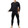 Casey Kevin Biancheria Intima Termico Uomo Invernale Set Tuta Termica Completo Pile Include Maglie & Pantaloni