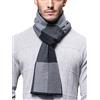 WANYING Sciarpa Uomo Giovane Autunno Inverno 6% Lana Morbido Business 180 × 30 cm a Righe a Quadri