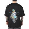 The blueskin T-Shirt Uomo Baggy Maglietta Cotone Skate Hip Hop Rap con Logo Ra sul Retro - Taglia XL