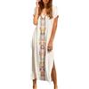 L-Peach Donna Abito da Spiaggia Maxi Copricostume da Bagno Kaftano Vestito Kimono Mare Spiaggia