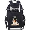 Roffatide Anime The Promised Neverland Zaino Stampato Zaino Cosplay Zaino Scuola Bookbag con Porta di Ricarica USB e Porta per Cuffie
