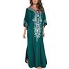 L-Peach Loungewear Boho Caftano di Cotone da Donna Kimono Oversize per Casa Maxi Abito da Spiaggia Copricostume