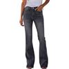 Generisch Jeans da donna, casual, elasticizzati, a gamba larga, jeans a vita alta, jeans svasati, jeans eleganti, vintage, palazzo, leggings skinny streetwear per business all'aperto