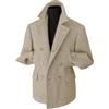 RAJEGAR Cappotti sportivi da uomo in tweed a spina di pesce slim doppio petto misto lana giacche blazer casual caldo vintage cappotto britannico