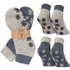 MOUNTREX® Alpaka Calzini in lana di alpaca per uomo e donna, caldi, calzini termici, sottili, morbidi, per l'inverno, casa, in confezione da 2 paia