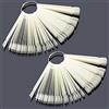 PKOUVOO Unghie Finte per Espositore, 100pcs espositore unghie ventaglio Trasparenti Rettangolari Chiodi Falsi Strumenti di Manicure Mensola tip unghie espositore Display Unghie Finte Ventaglio
