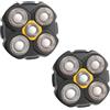 RusicEss Testine di ricambio adatte per rasoio elettrico Microtouch Titanium Testine di ricambio per uomini calvi - Testine di ricambio ipoallergeniche Wet / Dry Precision Shaver, confezione da 2