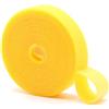 TopHomer 5 m di fissaggio nastro gancio e loop cinghie fascette per la gestione dei cavi, 1 cm di larghezza, giallo