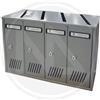 OEM Cassette Postali Silmec 4 Elementi 31704 Silver per Interni 45x23x33H cm