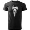DRAGOWA T-shirt corta teschio, nero 160g/m2,