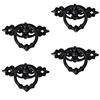 TopHomer 4 maniglie retrò per cassetti, stile antico, per mobili da cucina, armadietti, cassetti, maniglie vintage con viti, 65 x 46 mm, nero