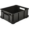 keeeper Contenitore con Impugnature Laterali, Euro-Box L, Procyclen, 20,5 L, Bruno Eco Line, Grigio Grafite Eco