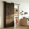 Leroy Merlin Porta scorrevole reversibile Smooth doppia in legno ebano, L 86 x H 213 cm, con binario Fizz