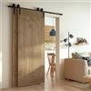 Leroy Merlin Porta scorrevole reversibile Smooth doppia in legno wengé, L 96 x H 215 cm, con binario Fizz