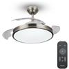 Philips Ventilatore da soffitto Bliss pale retrattili trasparenti, struttura nichel ø 48.5 cm PHILIPS