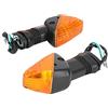 EBTOOLS Klr 650 Indicatori di Direzione, Z750s Clignotant Indicatore di Direzione Lampada Adatta per Kawasaki ZX 6R Accessori per la Modifica del Motociclo Nero Giallo 2006 per Kawasaki per Ninja(Nero giallo)