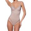 Selene, Body Donna Contenitivo, con Ferretto e Coppe Modellanti, Parte Bassa Senza Cuciture, Collezione Violeta, Colore Terra, Coppa 7 C