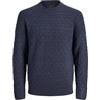 JACK & JONES Jprblasimon Structure Knit Crew Neck Jprblasimon Structure Knit Crew Neck Uomo (Pacco da 1)