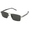 Saint Laurent SL 700 002 | Occhiali da Sole Graduati o Non Graduati | Prova Online | Unisex | Metallo | Quadrati | Argento | Adrialenti